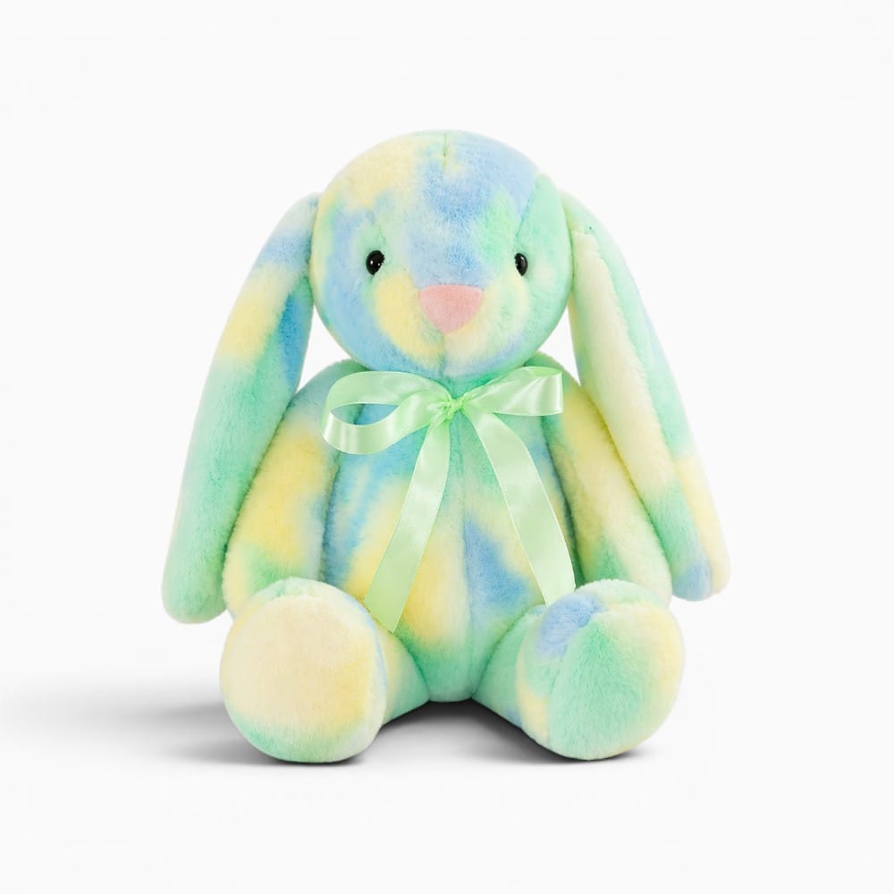 kuscheltierland 30/40CM Kawaii Long Ear Rabbit Plush Toy Rainbow Colored Bunny Stuffed Toy Sleeping Companion Plush Doll Children's Easter Gift