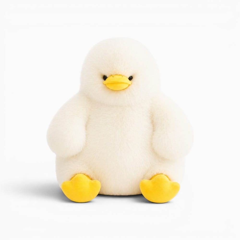 kuscheltierland 40/70/95cm Cartoon Long Hair Plush Yellow White Duck Doll Stuffed Cute Animal Plushie For Boys Girls Birthday Present