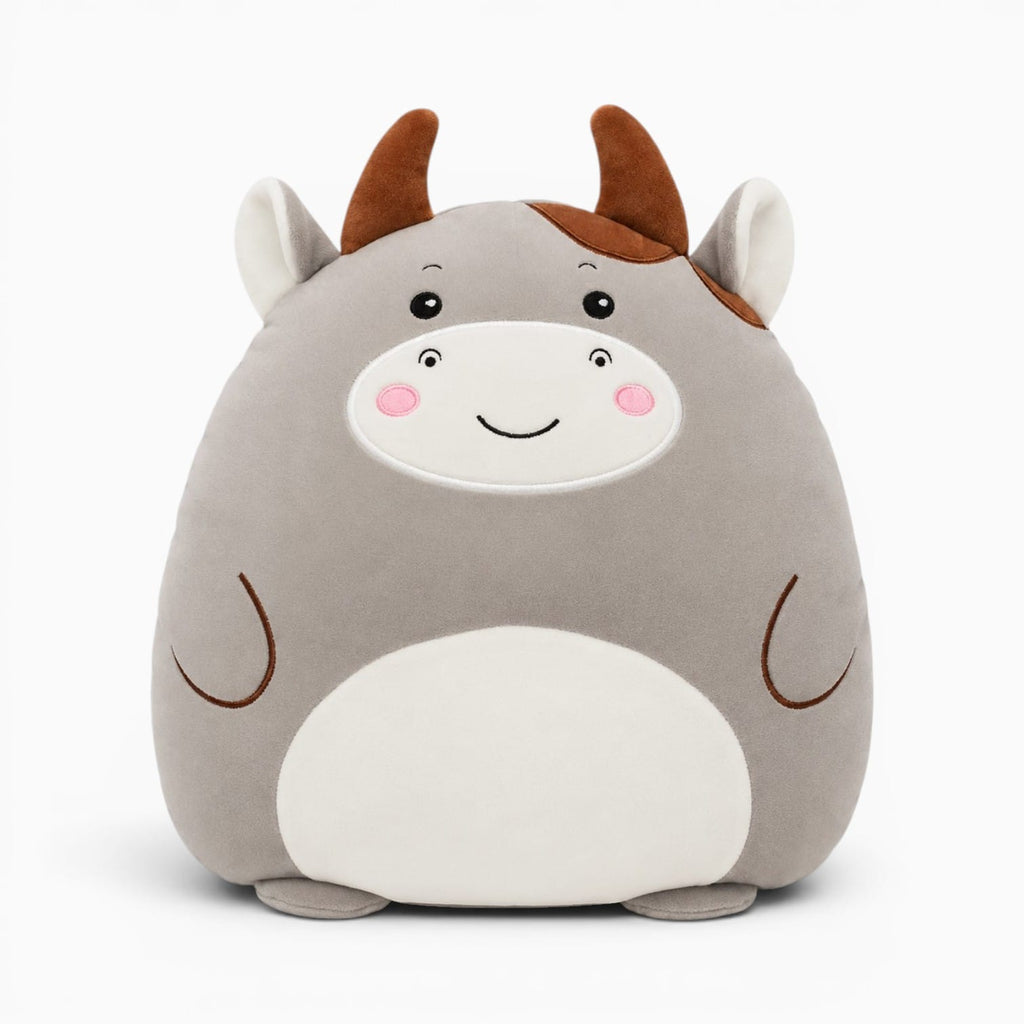 kuscheltierland 40cm Down Cotton Stuffed Forest Animals Plush Doll Squishy Cattle Tiger Alligator Avocado 2-in-1 Flannel Blanket