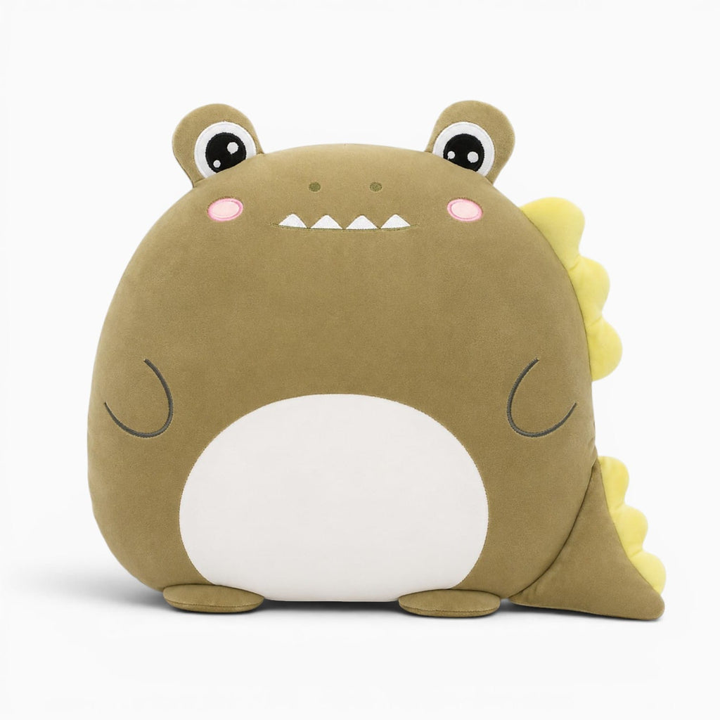 kuscheltierland 40cm Down Cotton Stuffed Forest Animals Plush Doll Squishy Cattle Tiger Alligator Avocado 2-in-1 Flannel Blanket