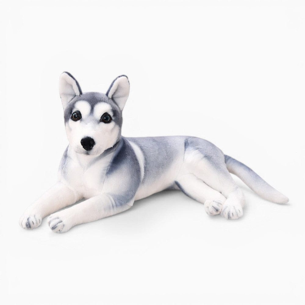 kuscheltierland 57cm Realistisches Husky Kuscheltier liegend