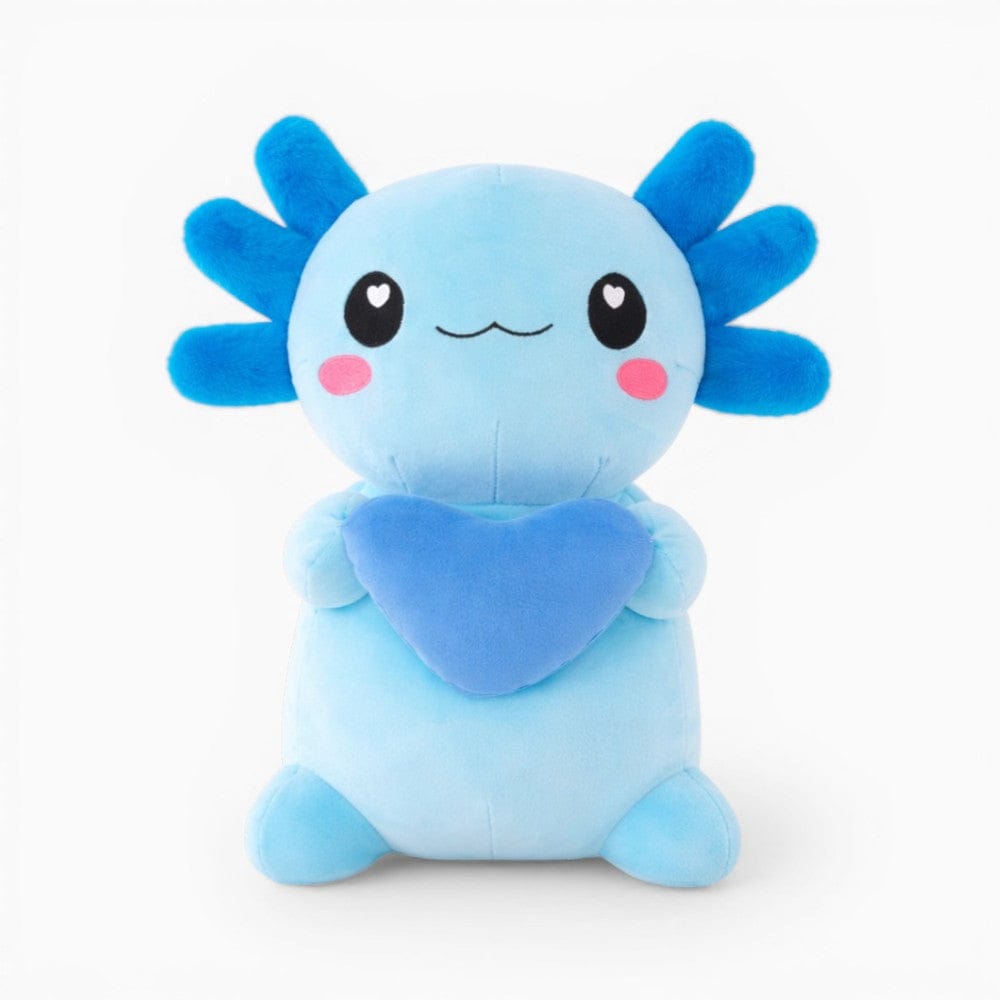 kuscheltierland Axolotl Kuscheltier blau mit Herz Kawaii