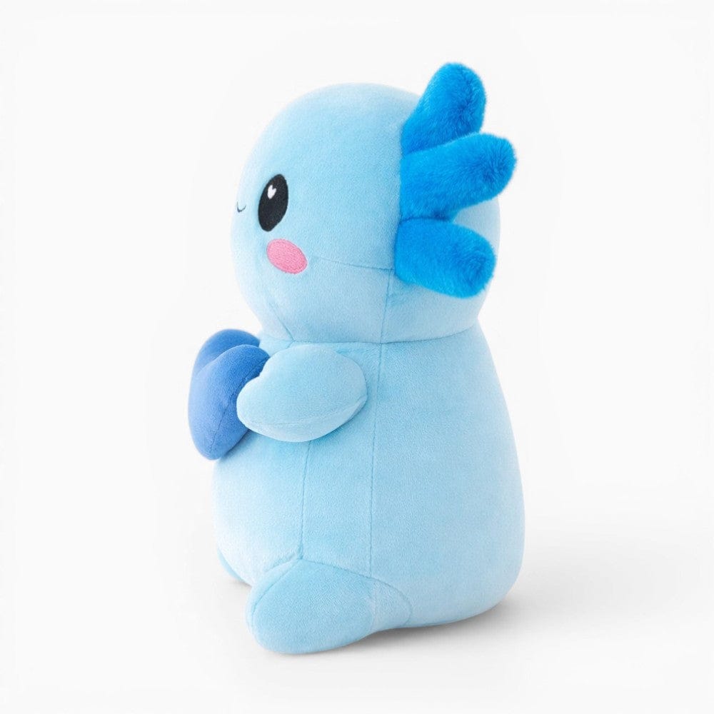 kuscheltierland Axolotl Kuscheltier blau mit Herz Kawaii