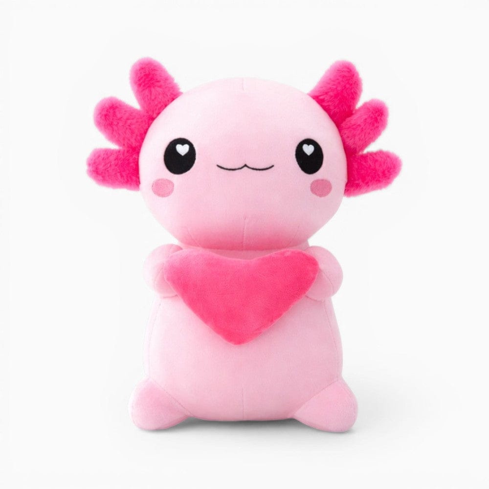 kuscheltierland Axolotl Kuscheltier rosa mit Herz Kawaii
