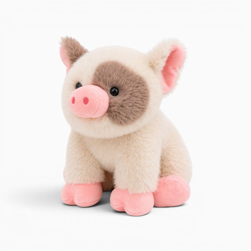 kuscheltierland Beige / 20cm Cute Sitting Animals miniature fragrant pig Cat Soft Plush Dolls Stuffed Lifelike piglet Plushie Baby Toys Gifts For Children