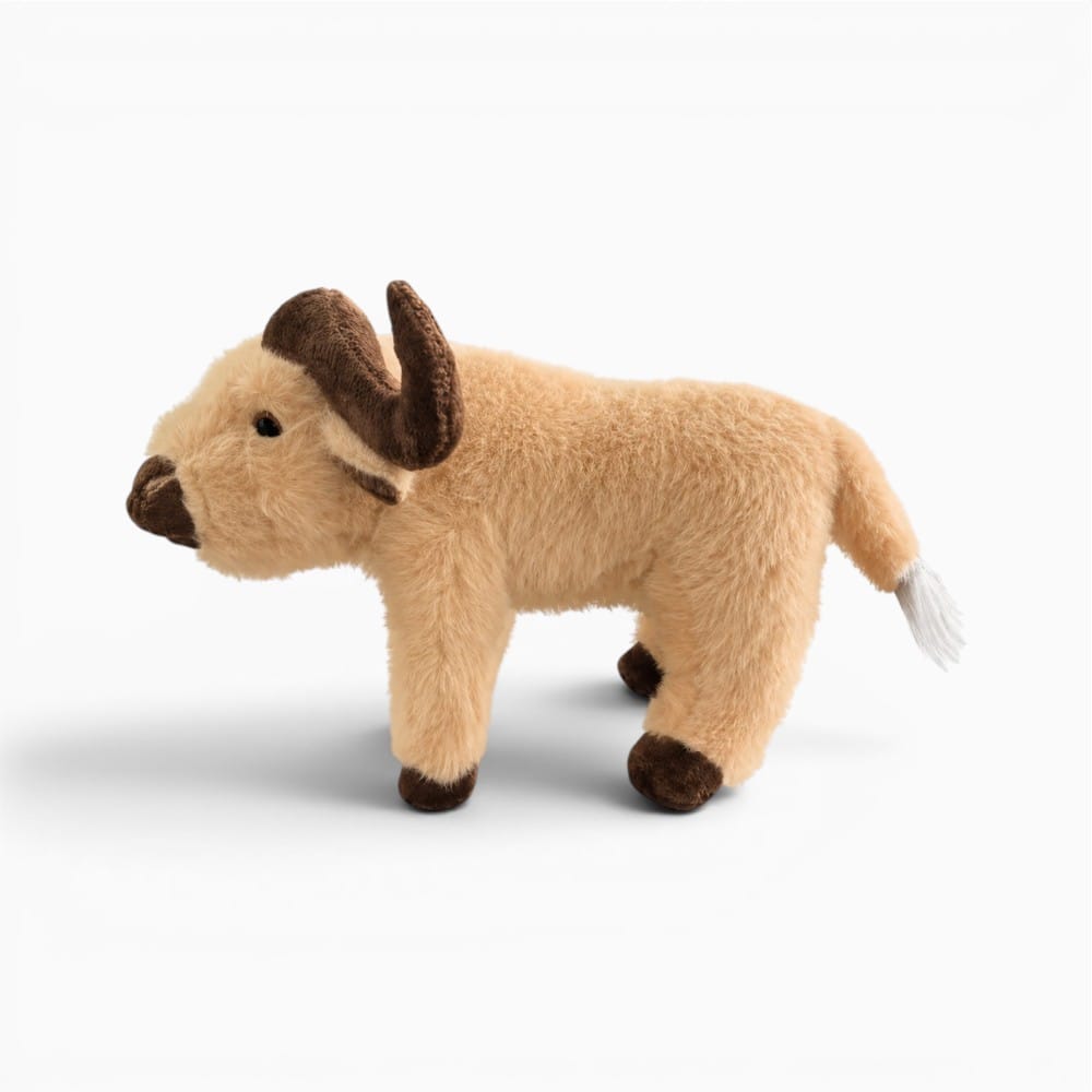 kuscheltierland Beige / 25cm 25cm Simulation Highland Cow Plush Toys Soft Stuffed Cattle or Buffalo Plush Toy Kawaii Kids Baby Birthday Gifts Home Room Decor