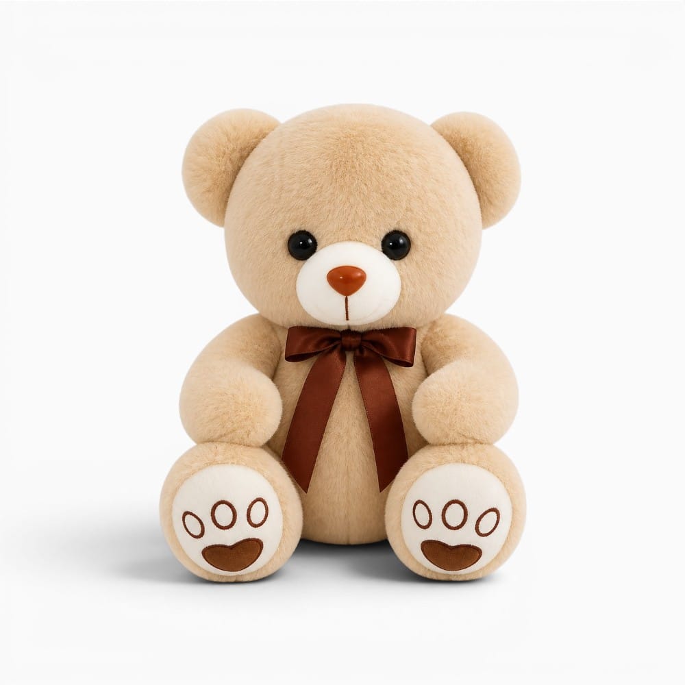 kuscheltierland Beige / 35cm Beige Teddybär Plüschtier mit Schleife
