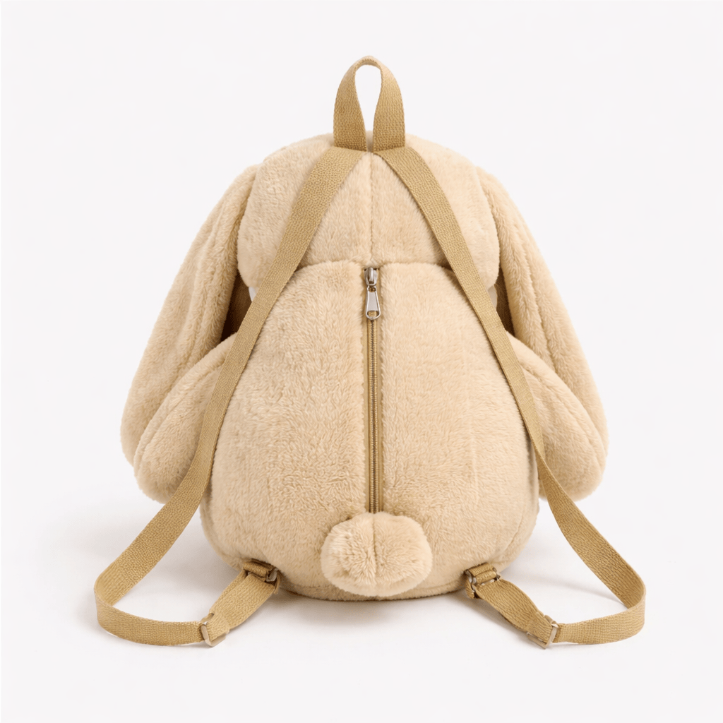 kuscheltierland Beige / 35cm Wütender Hasen-Kuscheltierrucksack in Beige