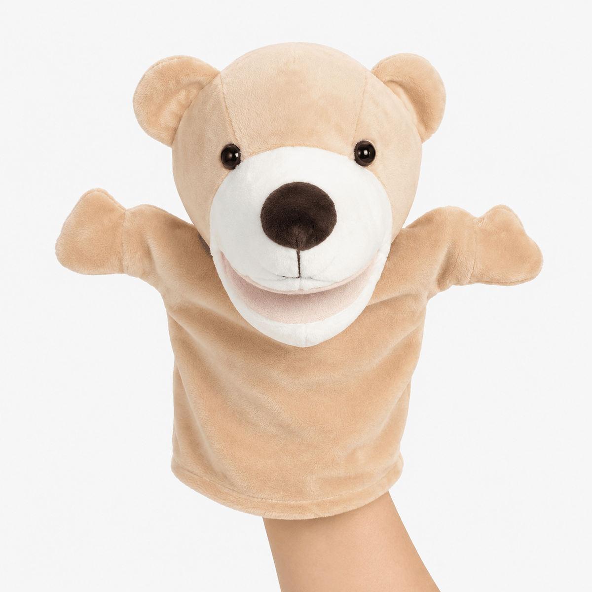 kuscheltierland Beige Bär Handpuppe Aus Plüsch