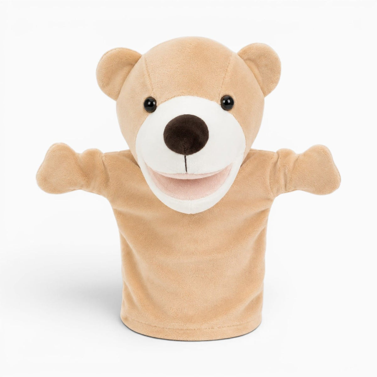 kuscheltierland Beige Bär Handpuppe Aus Plüsch
