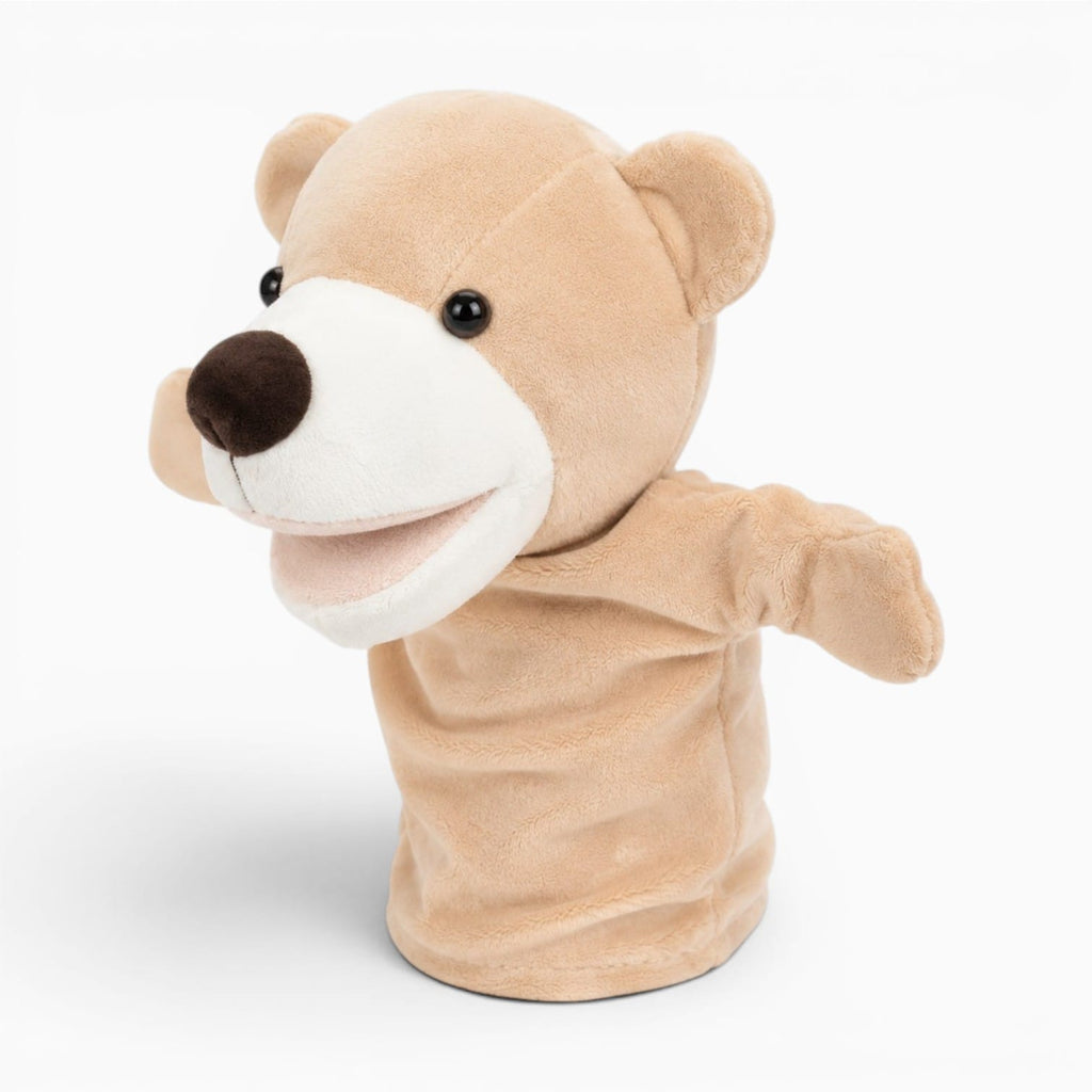 kuscheltierland Beige Bär Handpuppe Aus Plüsch