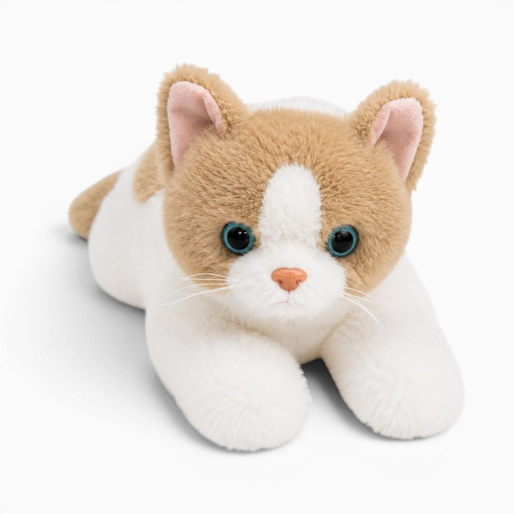 kuscheltierland Beige-weißes Katzen Kuscheltier