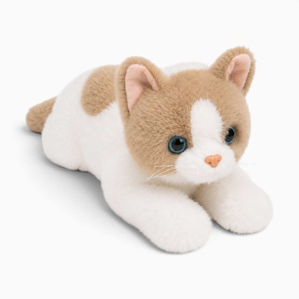 kuscheltierland Beige-weißes Katzen Kuscheltier
