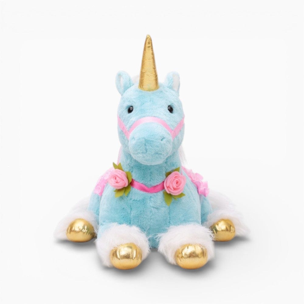 kuscheltierland Blau / 100 cm Hellblaues Einhorn Kuscheltier XXL