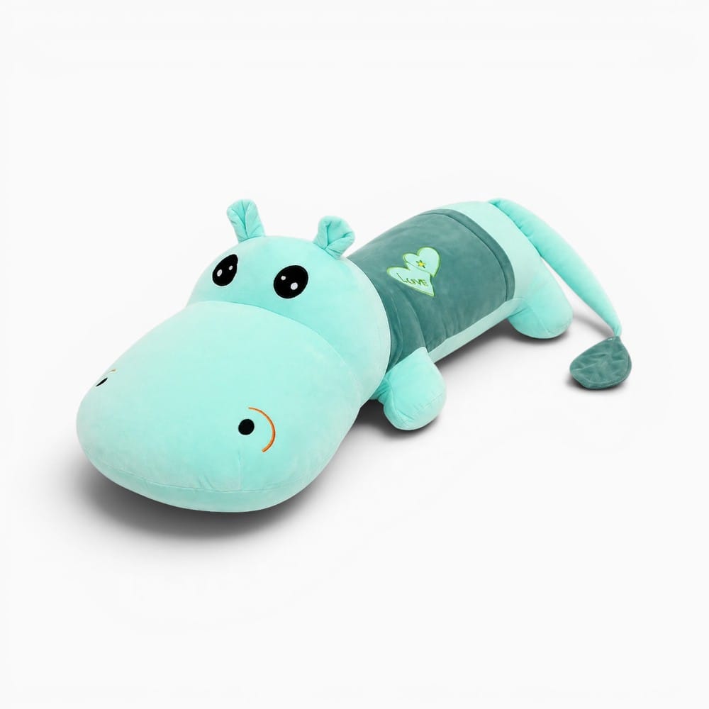 kuscheltierland Blau / 100cm Großes Nilpferd Kuscheltier Blau