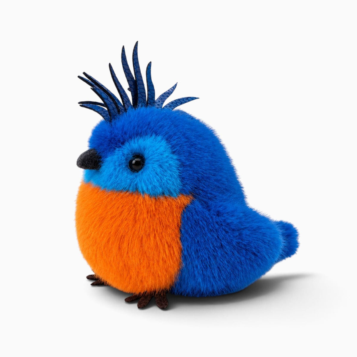 kuscheltierland Blau / 12cm Kleines blau-oranges Vogel-Kuscheltier