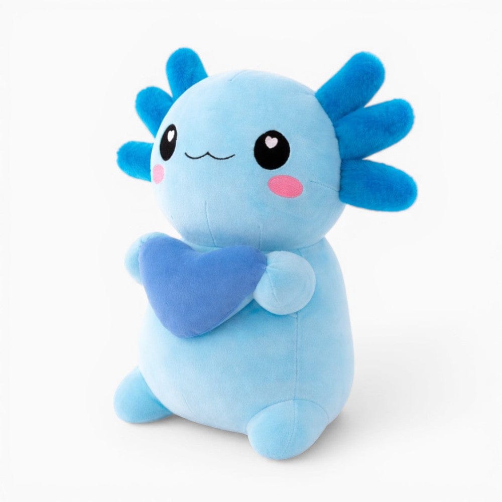 kuscheltierland Blau / 30cm Axolotl Kuscheltier blau mit Herz Kawaii