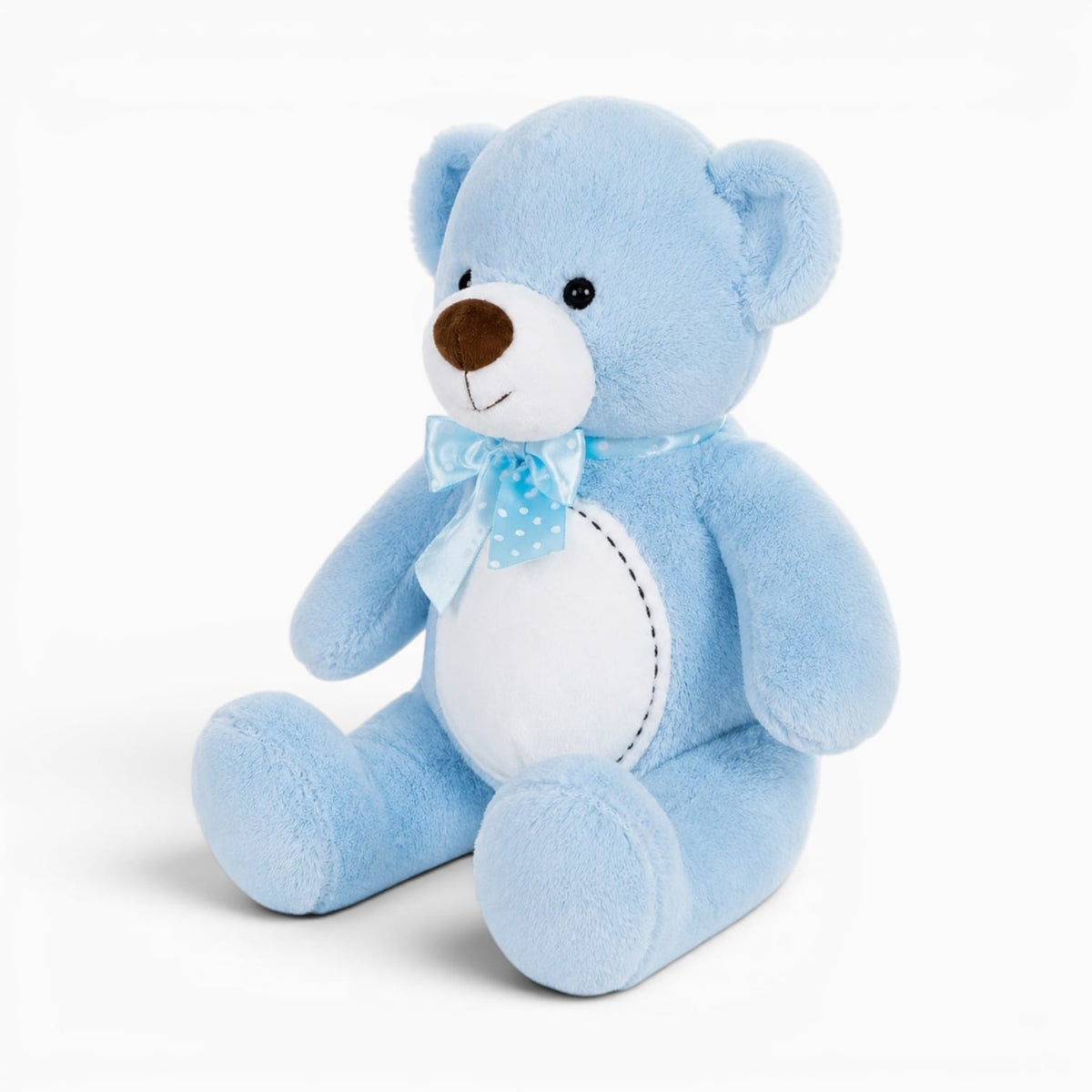 kuscheltierland Blau / 33cm Blaues Teddybär Kuscheltier mit Schleife