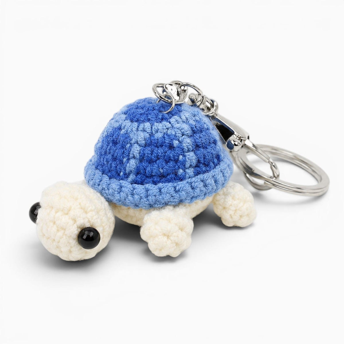 kuscheltierland Blau Blauer gehäkelter Schildkröten Schlüsselanhänger