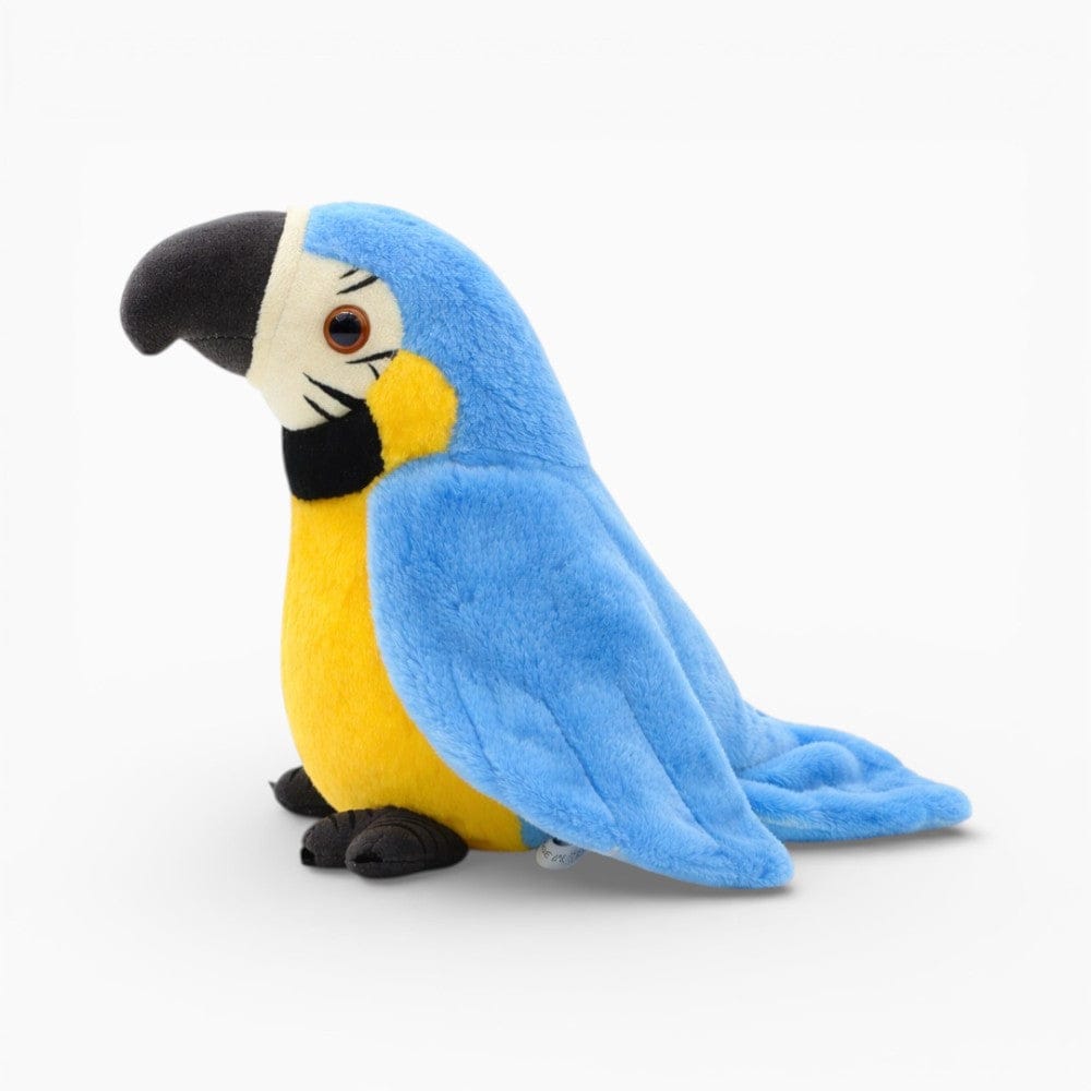 kuscheltierland Blau Sprechender Papagei interaktives Kuscheltier mit Sprachfunktion