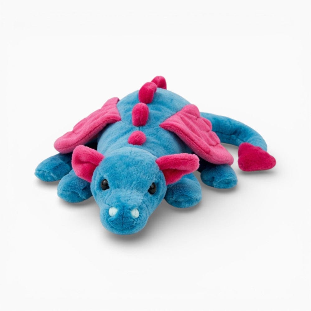 kuscheltierland Blaues Drachen Kuscheltier mit lila Flügeln