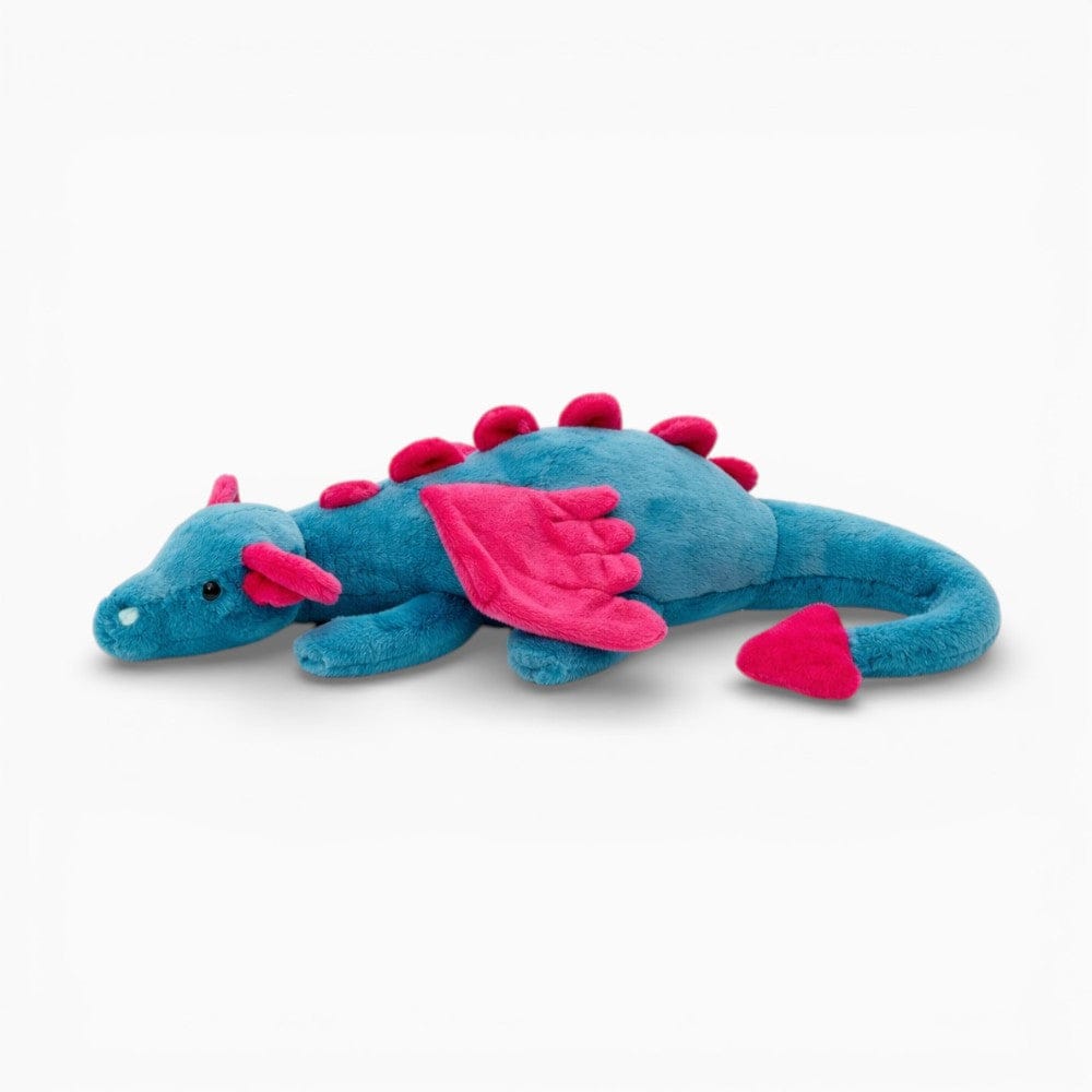 kuscheltierland Blaues Drachen Kuscheltier mit lila Flügeln