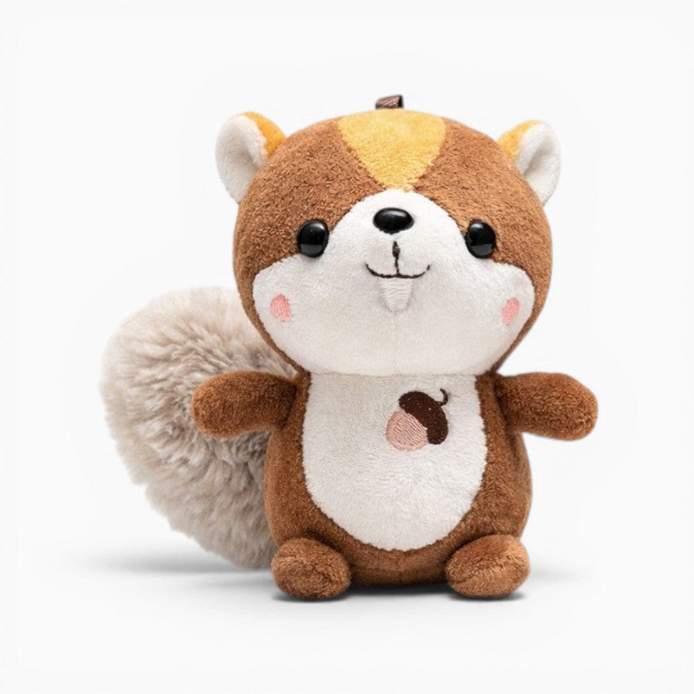 kuscheltierland Braun / 11cm Kleiner Eichhörnchen Schlüsselanhänger Kawaii Plüsch