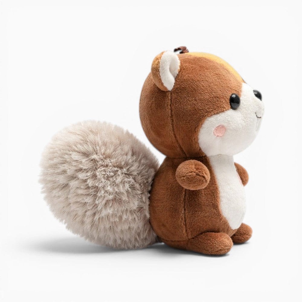 kuscheltierland Braun / 11cm Kleiner Eichhörnchen Schlüsselanhänger Kawaii Plüsch