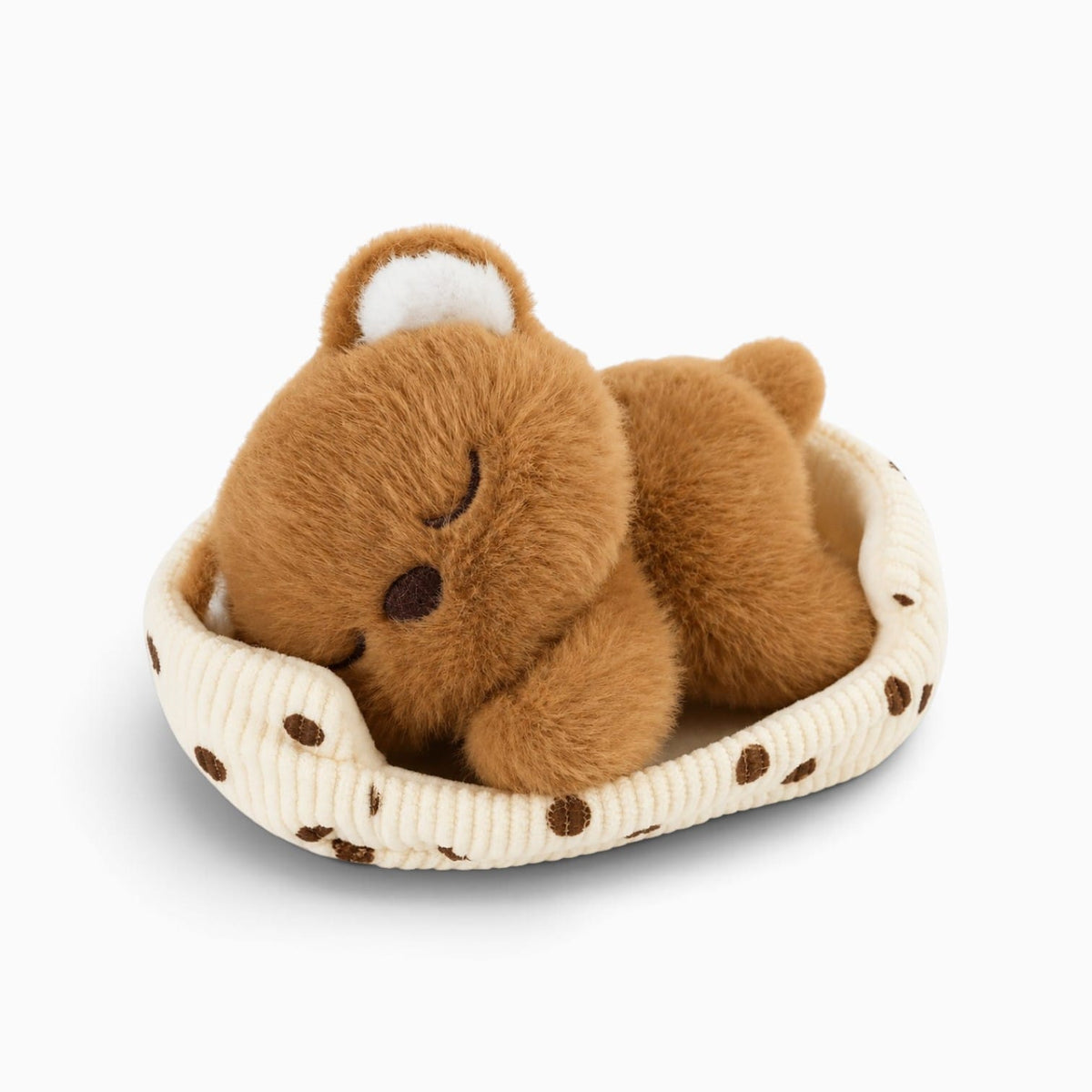 kuscheltierland Braun / 14cm Kleines Bären-Kuscheltier in einem Körbchen