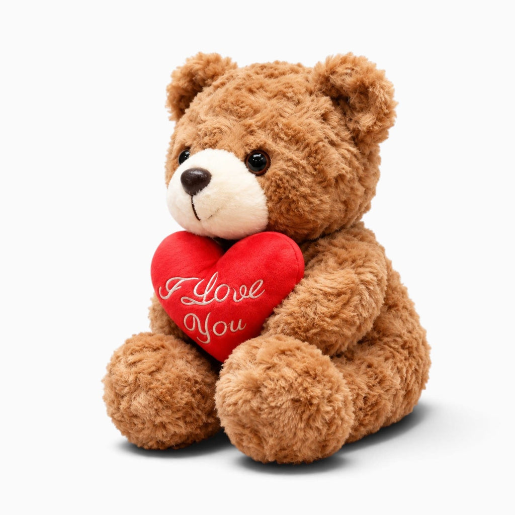 kuscheltierland Braun / 16cm Teddybär-Kuscheltier Braun mit rotem Herz