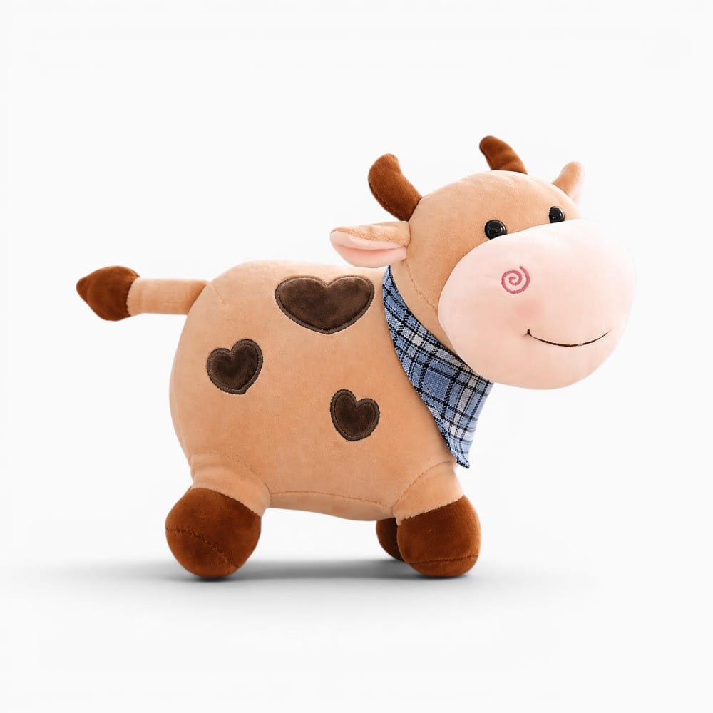 kuscheltierland Braun / 17cm Cartoon Cute Cow Plush Toy Soft Animal Cattle Plush Toy Kawaii For Girls Cotton Animal Plush Doll Filled Home Decoration