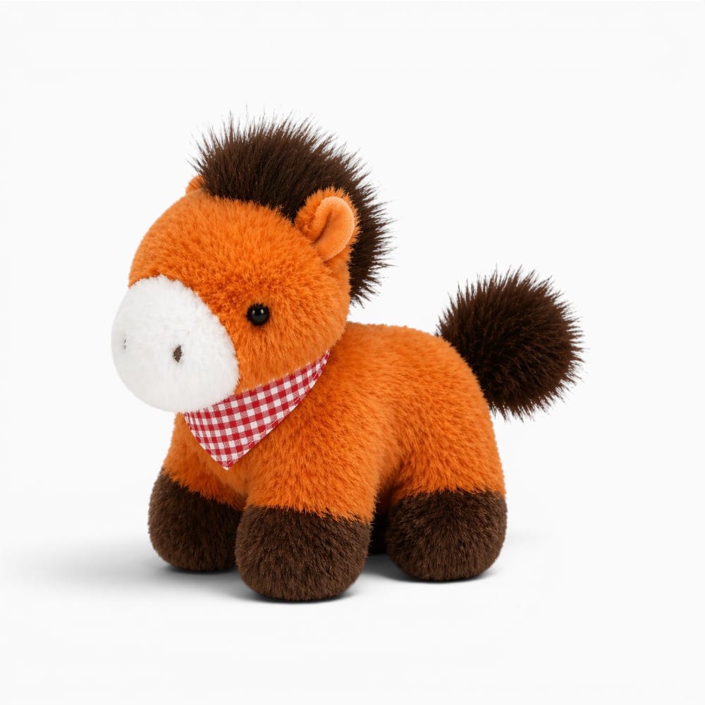 kuscheltierland Braun / 18cm Latest Cute Cute Little Horse Doll Kawaii Stuffed Plush Toy Doll Cartoon Anime Cute Gift for Children's Birthday Christmas