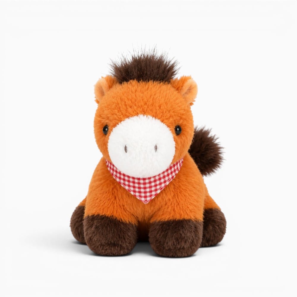 kuscheltierland Braun / 18cm Latest Cute Cute Little Horse Doll Kawaii Stuffed Plush Toy Doll Cartoon Anime Cute Gift for Children's Birthday Christmas