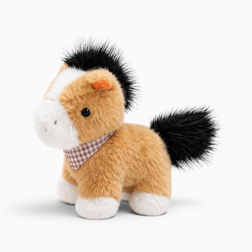kuscheltierland Braun / 18cm Latest Cute Cute Little Horse Doll Kawaii Stuffed Plush Toy Doll Cartoon Anime Cute Gift for Children's Birthday Christmas