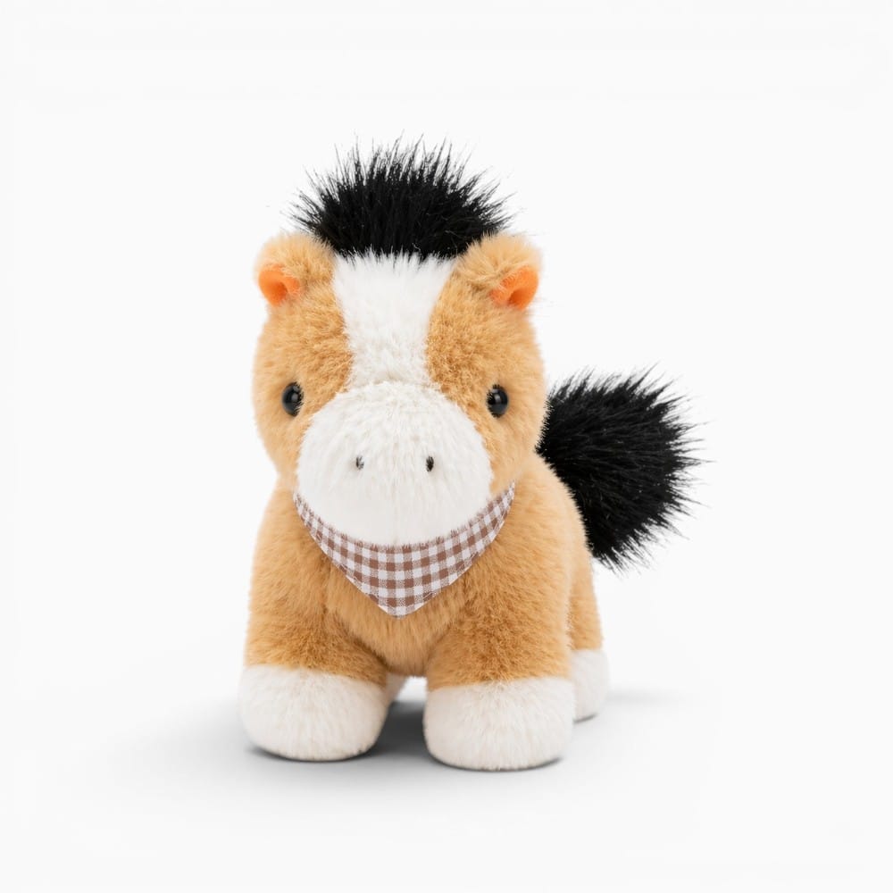 kuscheltierland Braun / 18cm Latest Cute Cute Little Horse Doll Kawaii Stuffed Plush Toy Doll Cartoon Anime Cute Gift for Children's Birthday Christmas