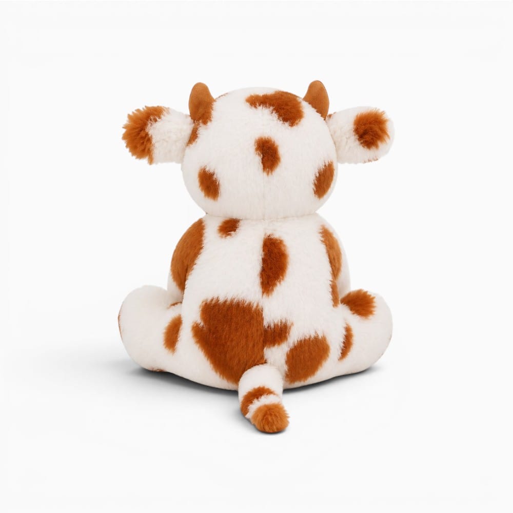 kuscheltierland Braun / 20cm Leuchtendes Kuh Plüschtier LED Braun Weiß
