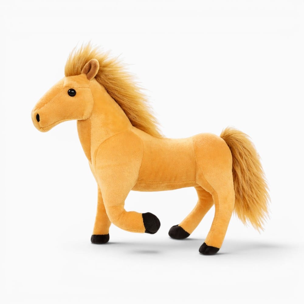 kuscheltierland Braun / 20cm Plush Horse Stuffed Toy Realistic Soft Simulation Horse Doll White Black Brown Golden For Kids Boys Girls Birthday Holiday Gifts