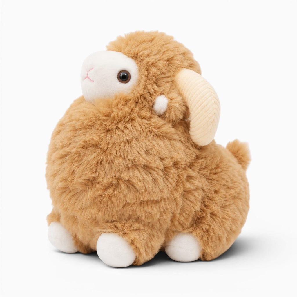 kuscheltierland Braun / 22cm Hellbraunes Widder Plüschtier