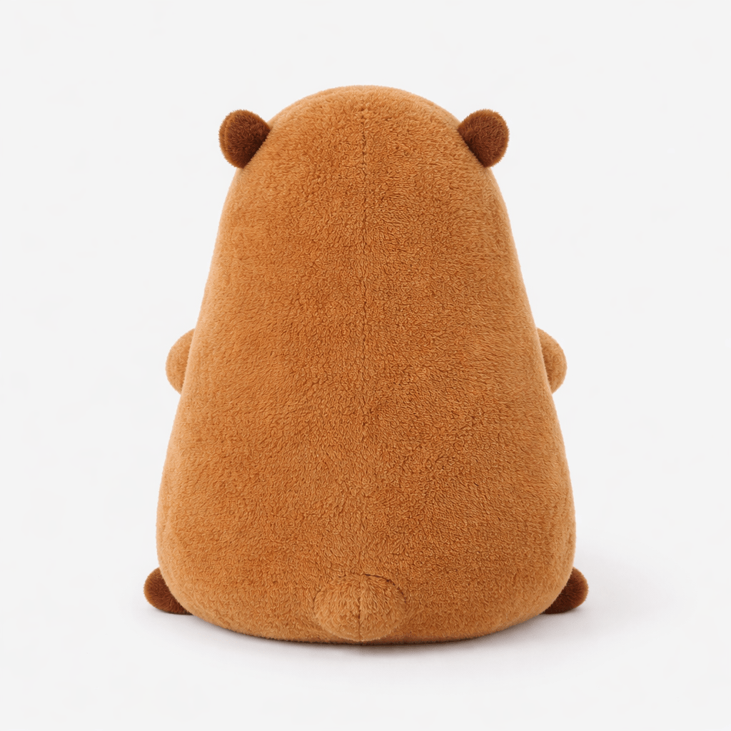 kuscheltierland Braun / 23cm Schlafendes Capybara Kuscheltier mit blauer Nasenblase