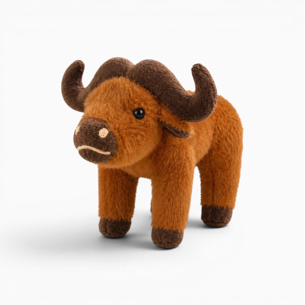 kuscheltierland Braun / 25cm 25cm Simulation Highland Cow Plush Toys Soft Stuffed Cattle or Buffalo Plush Toy Kawaii Kids Baby Birthday Gifts Home Room Decor