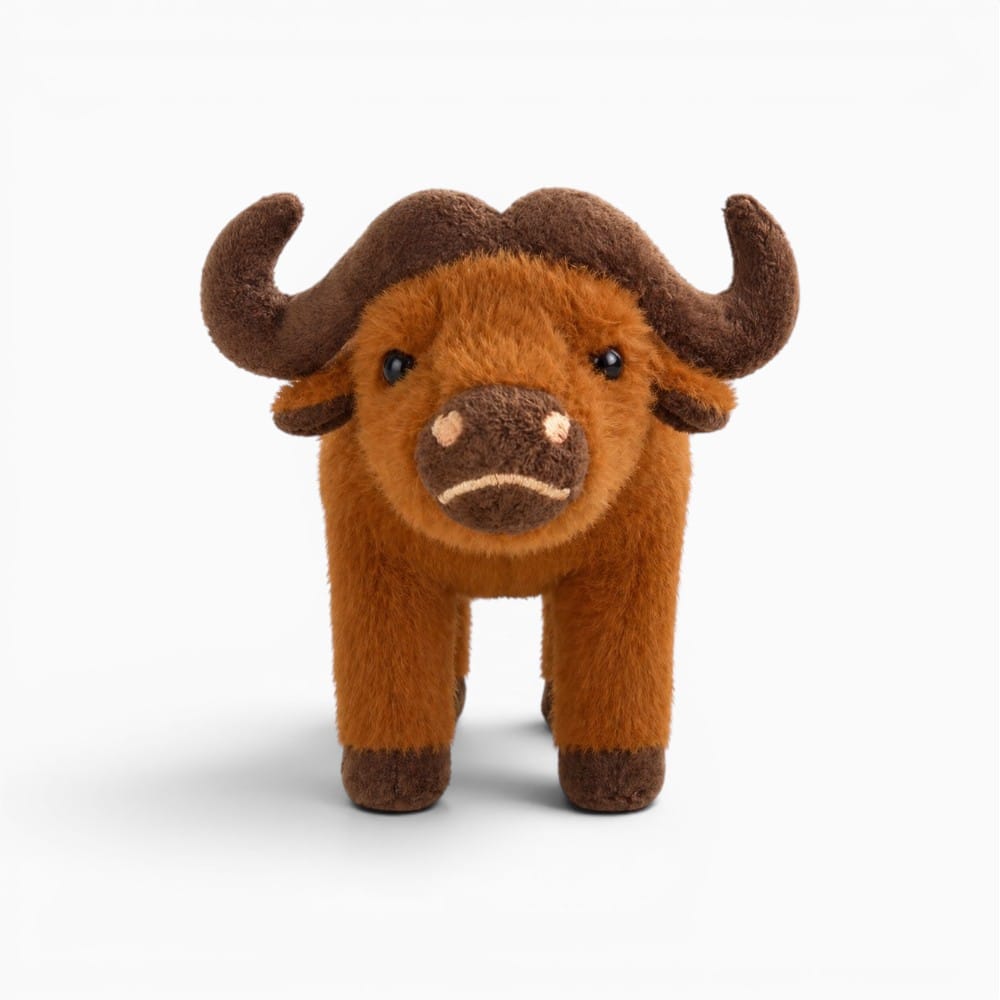 kuscheltierland Braun / 25cm 25cm Simulation Highland Cow Plush Toys Soft Stuffed Cattle or Buffalo Plush Toy Kawaii Kids Baby Birthday Gifts Home Room Decor