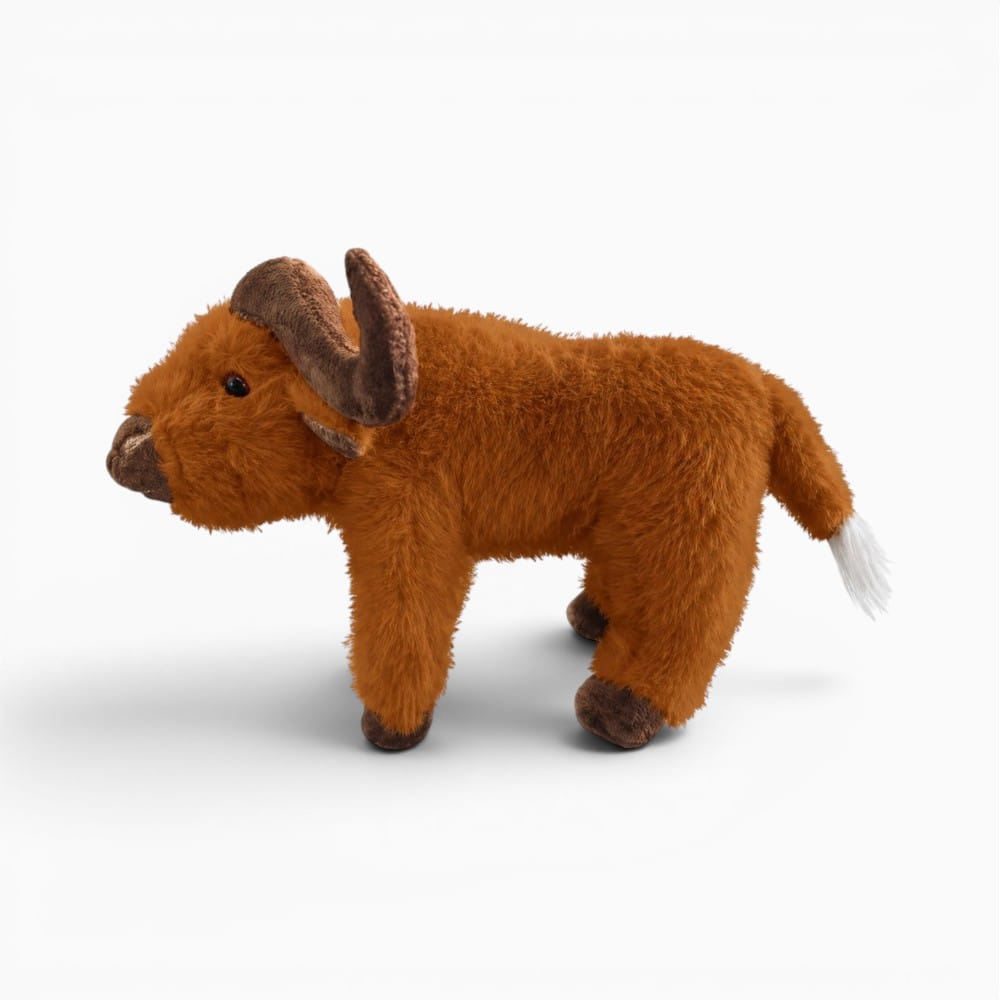 kuscheltierland Braun / 25cm 25cm Simulation Highland Cow Plush Toys Soft Stuffed Cattle or Buffalo Plush Toy Kawaii Kids Baby Birthday Gifts Home Room Decor
