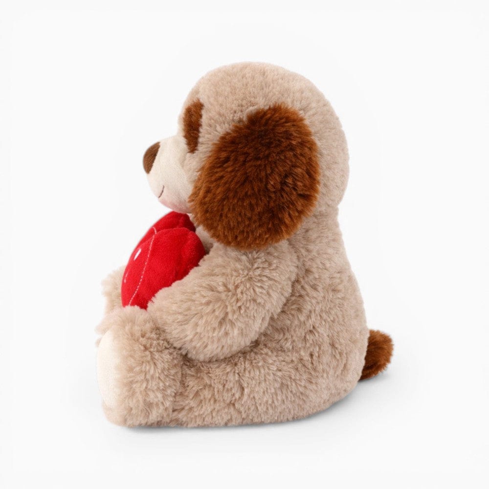 kuscheltierland Braun / 25cm Hund Kuscheltier mit Herz Valentinstag Geschenk