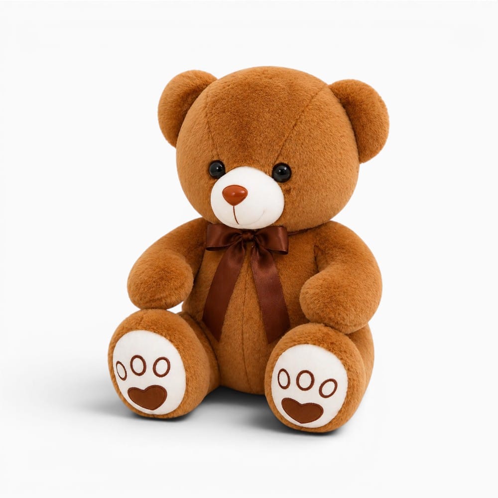 kuscheltierland Braun / 35cm Braun Teddybär Plüschtier mit Schleife