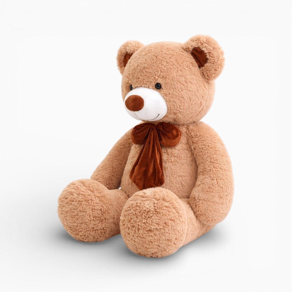 kuscheltierland Braun / 80cm Bär Kuscheltier mit brauner Schleife weiches Stofftier
