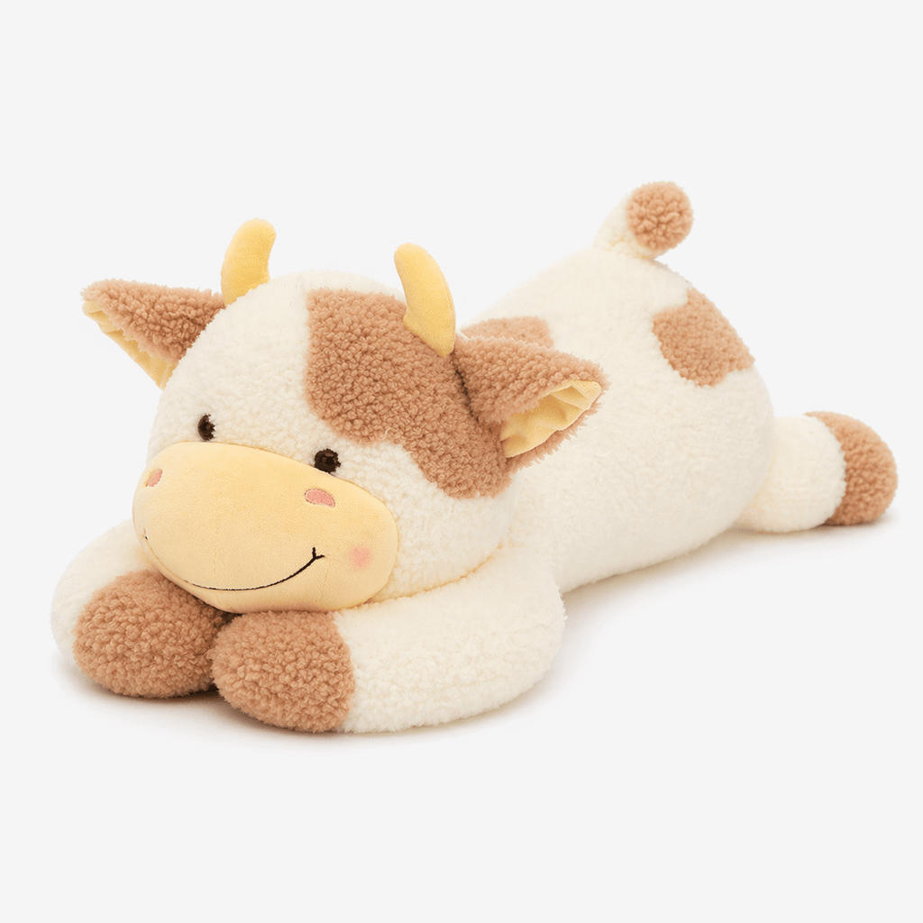 kuscheltierland Braun / 90cm Hot 1pc 90cm Lovely Milk Cow Plush Toys Cartoon Stuffed Animal Cattle Dolls Sleeping Pillow For Baby Girls Birthday Gifts