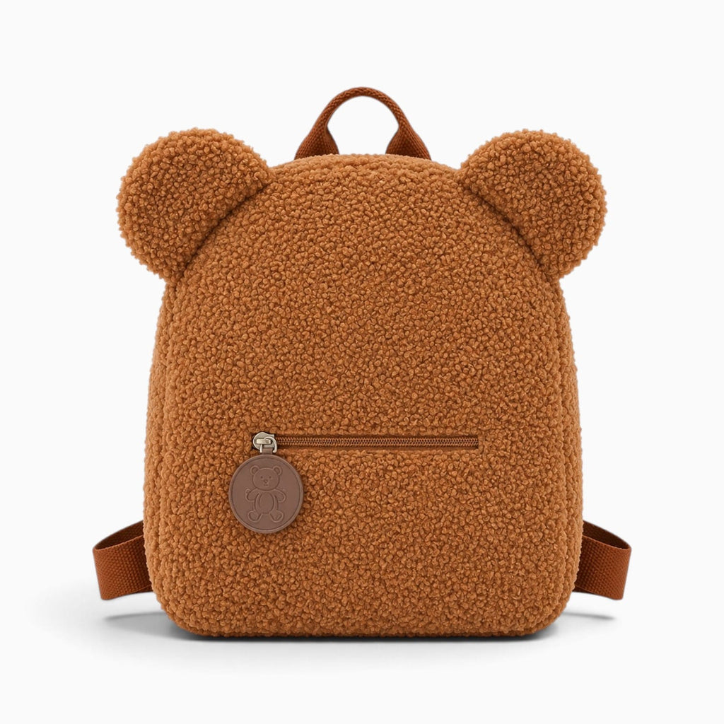 kuscheltierland Braun Brauner Plüsch-Rucksack mit Bärenohren