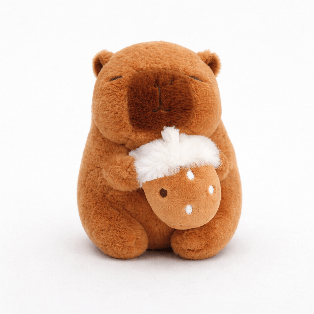 kuscheltierland Braun Capybara Kuscheltier mit Nuss