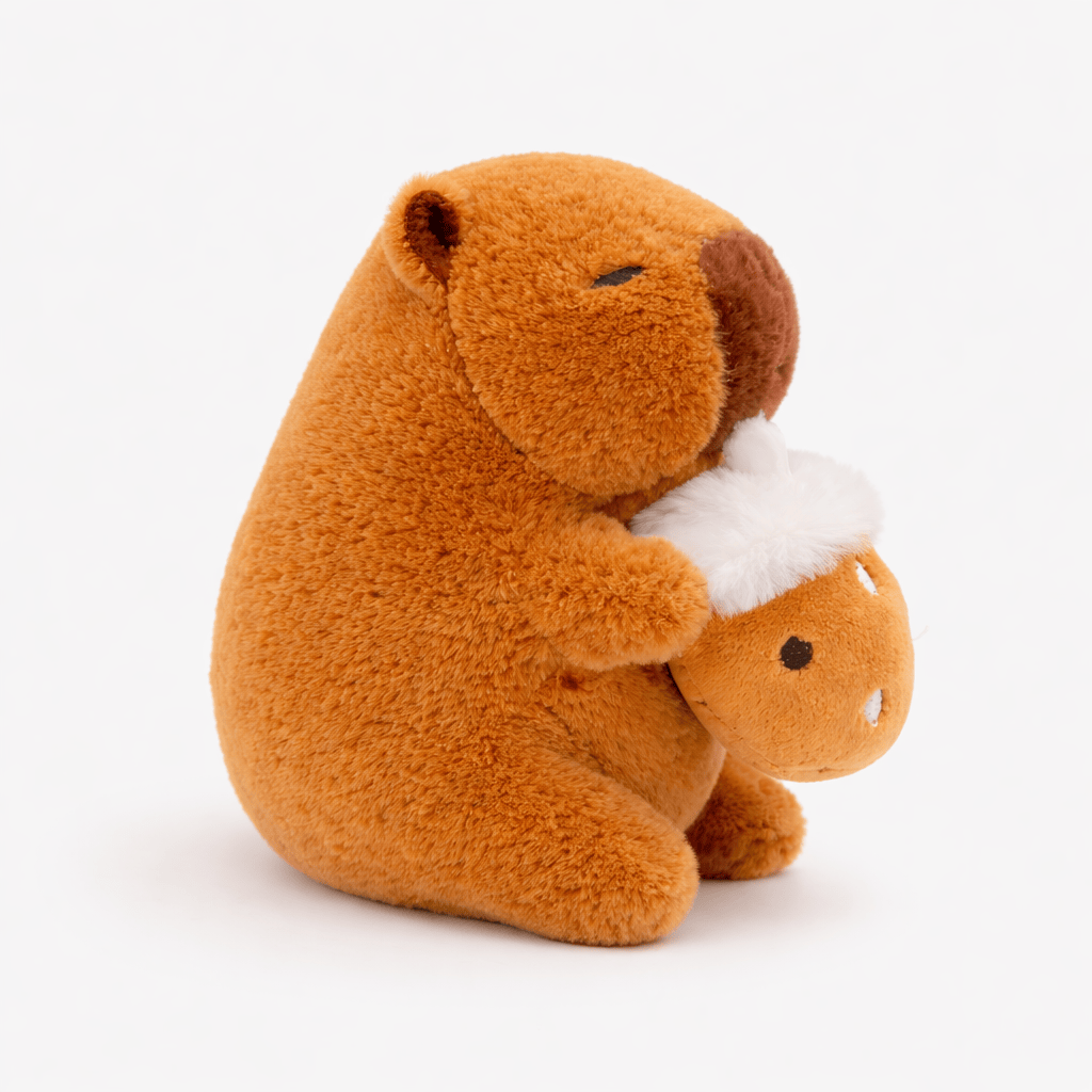 kuscheltierland Braun Capybara Kuscheltier mit Nuss