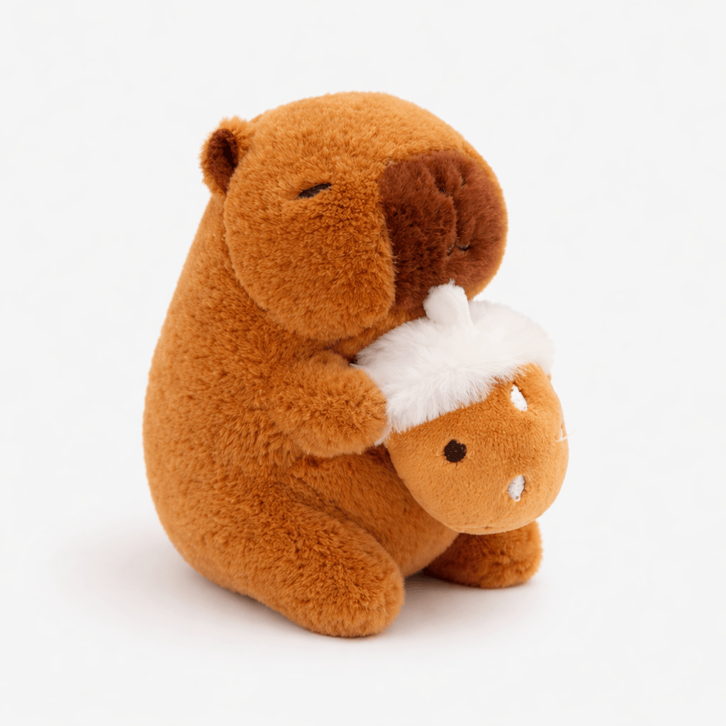 kuscheltierland Braun Capybara Kuscheltier mit Nuss
